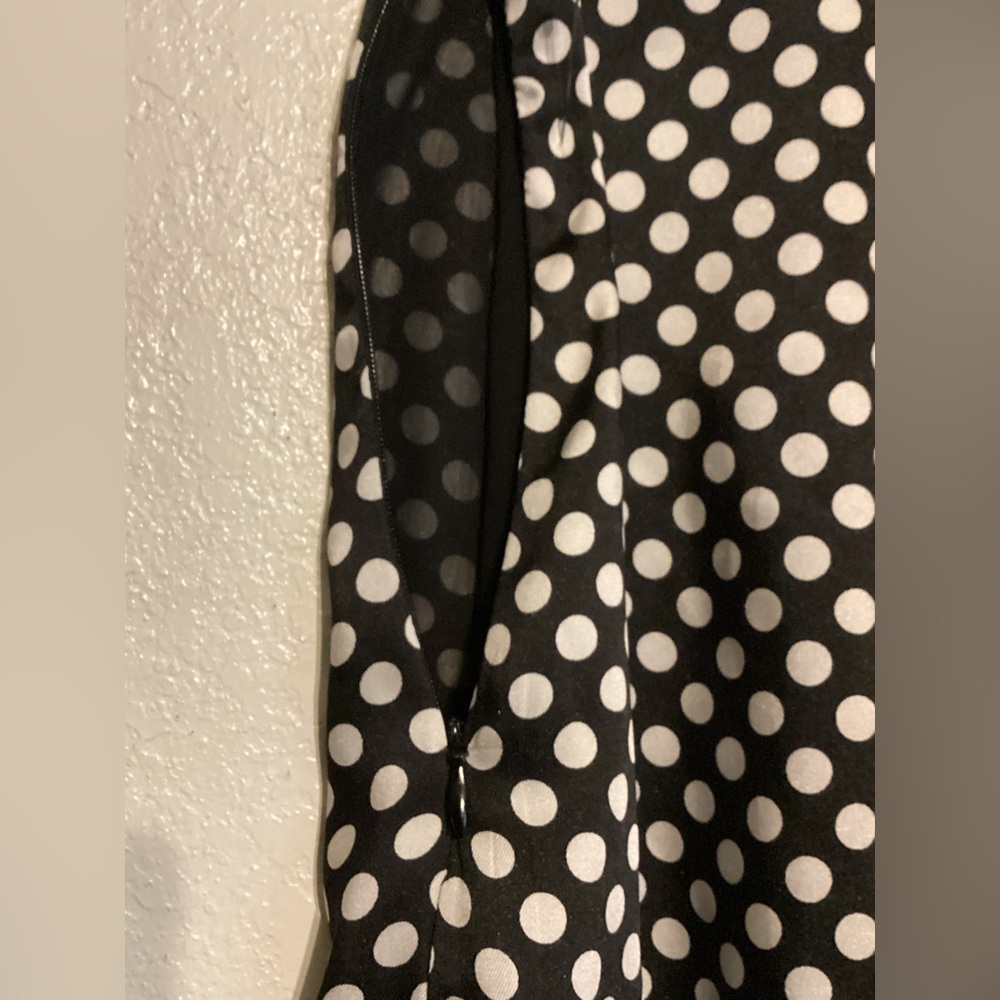 New Zara Black And White Polka Dot Dress - Picture 10 of 16